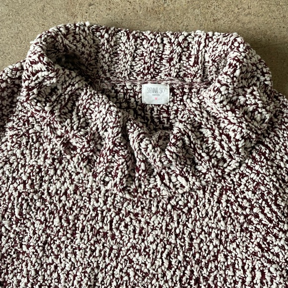 Cowl neck chunky marbled sweater. - Picture 3 of 3